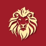 Aslan Bistro logo Leão Com fundo vermelho
